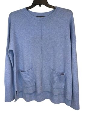 Tahari Pure Luxe 100% Cashmere Soft Sweater tunic Pockets Sz XL